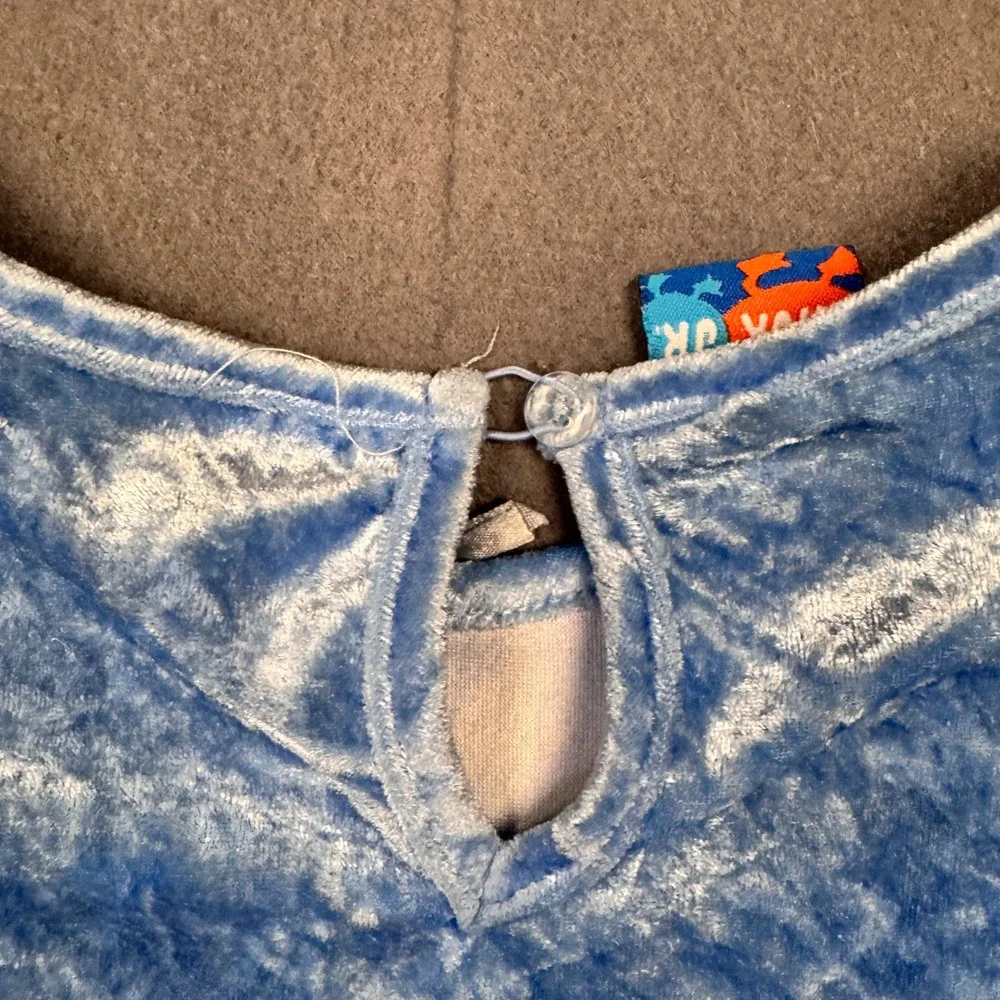 Vtg Y2K Kids Christmas Blue Dora the Explorer Long sleeve Nightgown‎ PJ Size 8